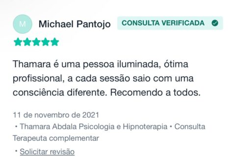 Depoimento verificado de Michael Pantojo sobre os atendimentos de Thamara Abdala